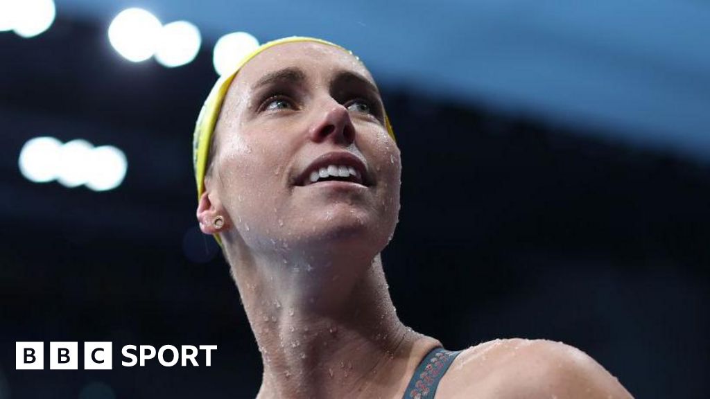 Emma McKeon of Team Australia reacts after winning the gold medal and breaking the Olympic record in the Women’s 50m Freestyle Final on day nine of the Tokyo 2020 Olympic Games