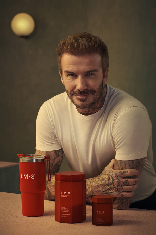 (David Beckham pictured with The Beckham Stack)