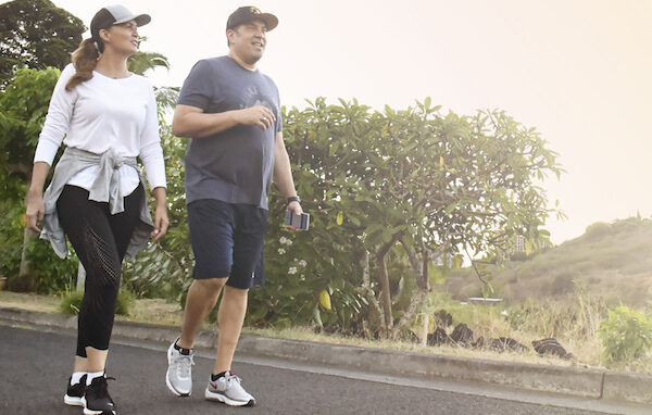 two people taking a walk