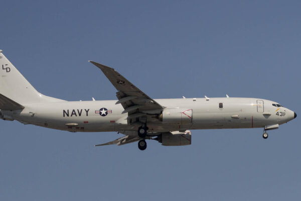 U.S. Navy aircraft shadowed by Chinese warplanes as it flies over Taiwan Strait