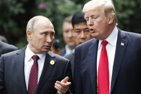 Putin and Trump Speaking at Summit