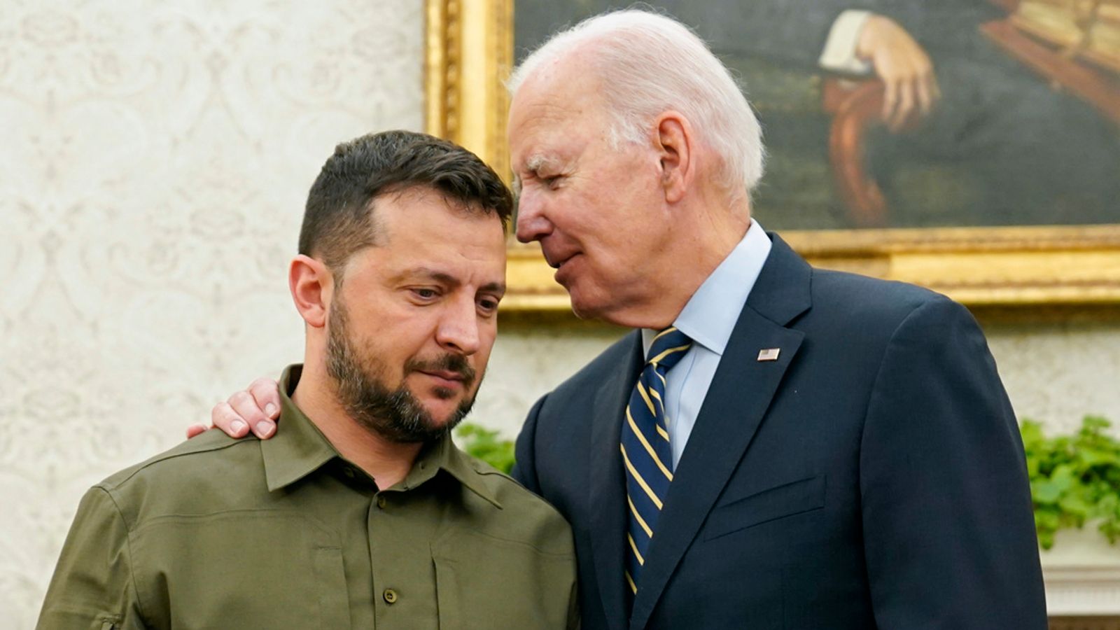 President Joe Biden meets with Ukrainian President Volodymyr Zelenskyy in the Oval Office in September last year. Pic: AP