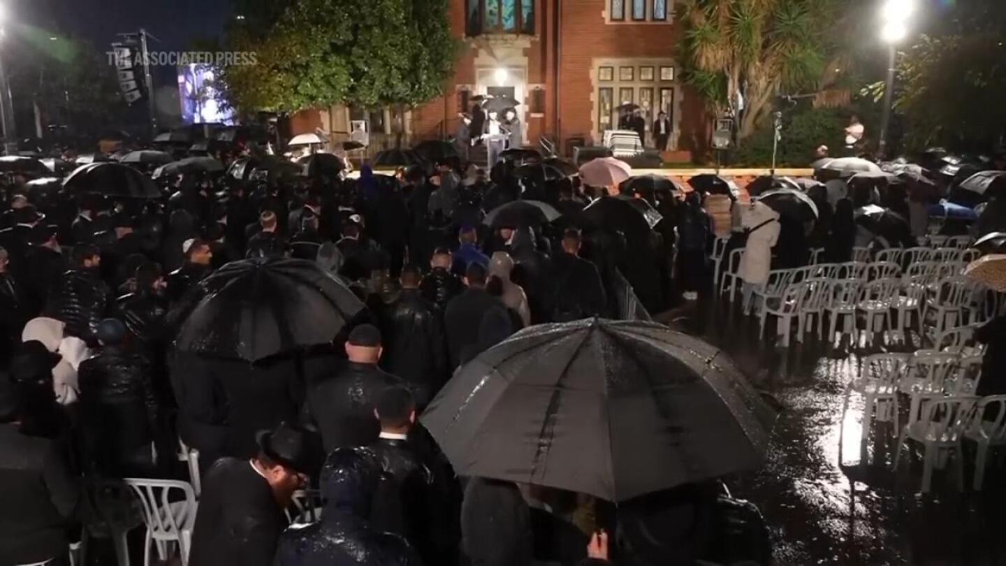 Hundreds attend funeral ceremony of an Israeli-Moldovan rabbi who was killed in the UAE