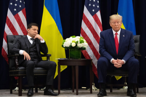 Volodymr Zelensky and Donald Trump