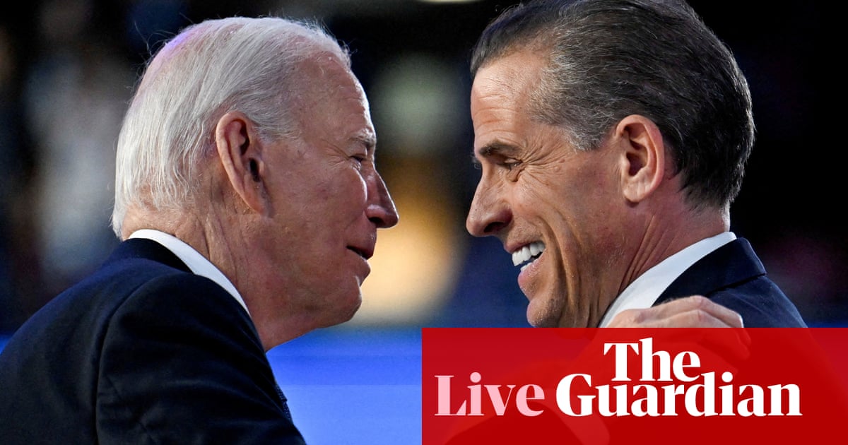 Joe Biden issues pardon for son Hunter as Trump rails against ‘miscarriage of justice’ – US politics live | Joe Biden