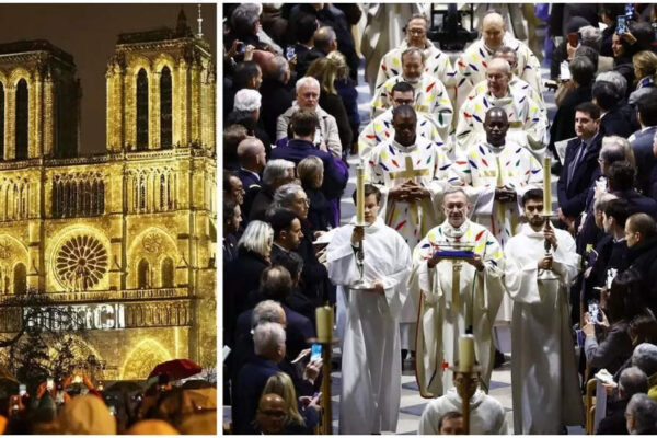 Notre Dame Cathedral holds first mass after reopening since fire of 2019