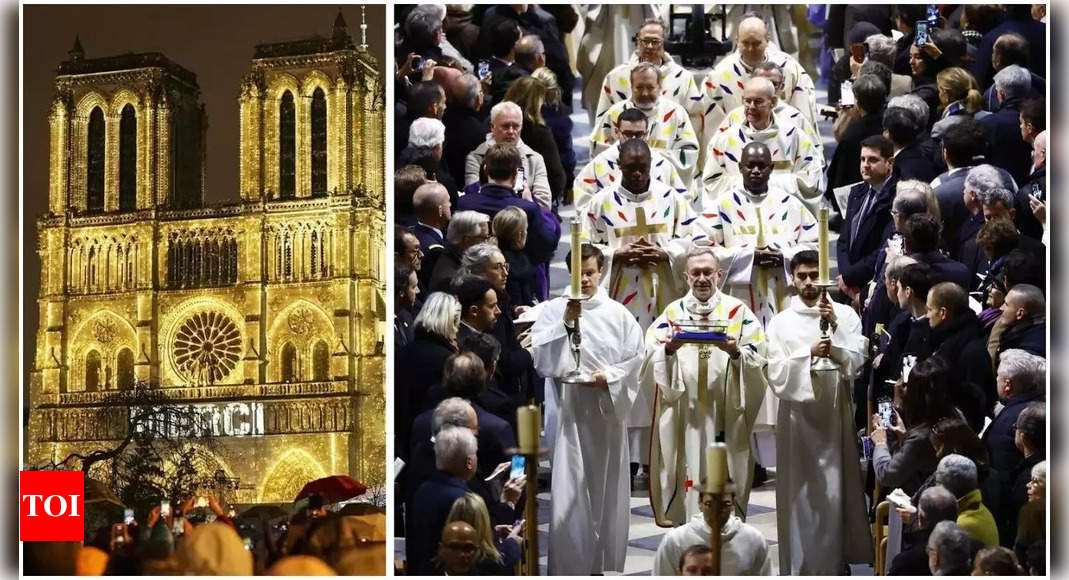 Notre Dame Cathedral holds first mass after reopening since fire of 2019