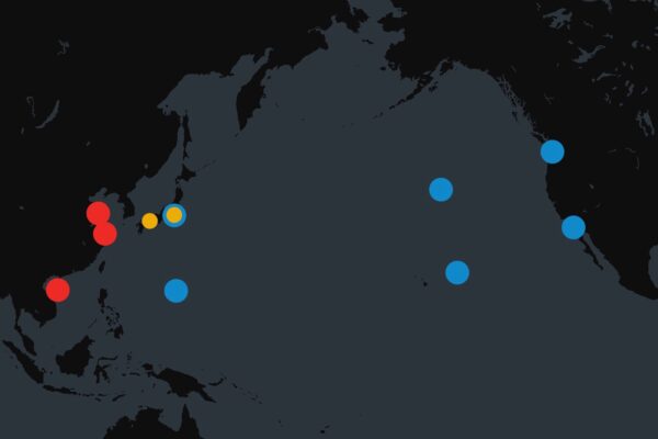 Map Shows US and China's Aircraft Carriers in Pacific This Week