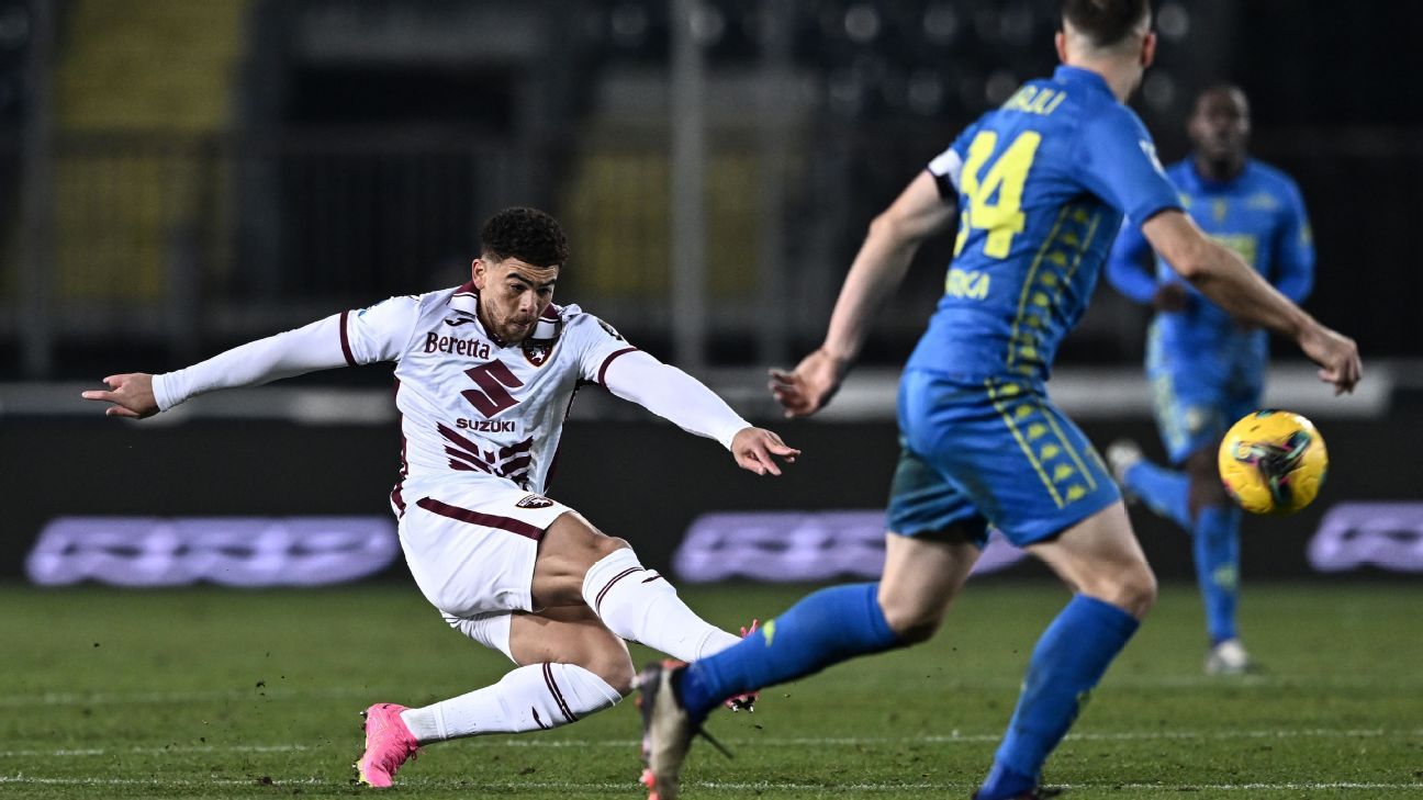 Ché Adams: Torino forward scores from near halfway line