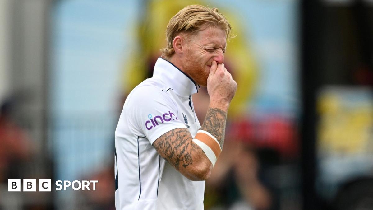 England captain Ben Stokes grimaces as he limps off the field injured