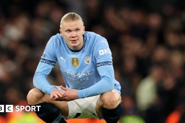 Manchester City striker Erling Haaland has scored one goal in his last six games