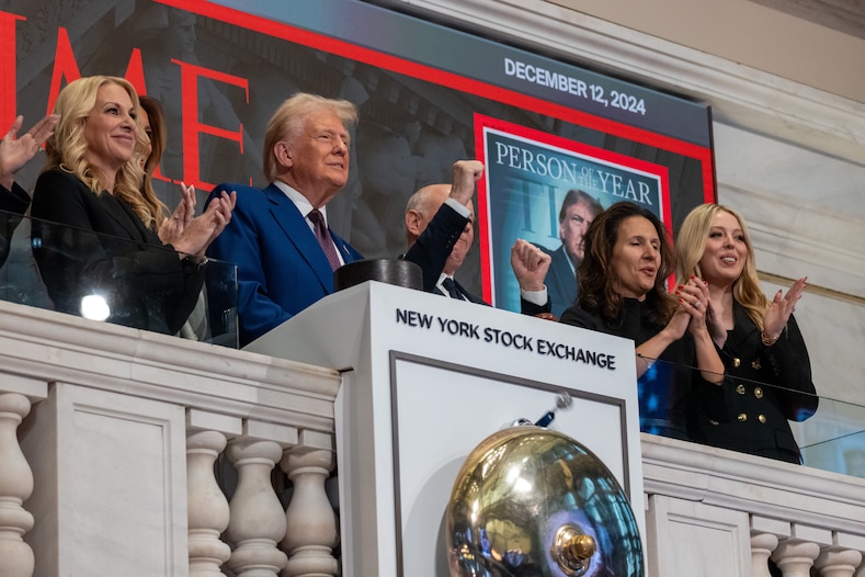 Donald Trump at the New York Stock Exchange