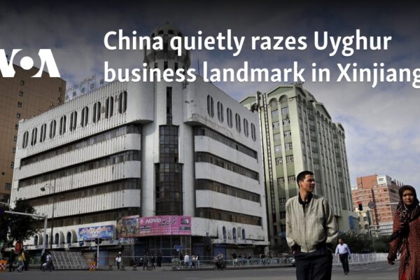 China quietly razes Uyghur business landmark in Xinjiang China quietly razes Uyghur business landmark in Xinjiang