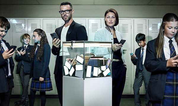 Channel 4 's two-part documentary series Swiped – The School that Banned Smartphones, is headed by Matt and Emma Willis (pictured)