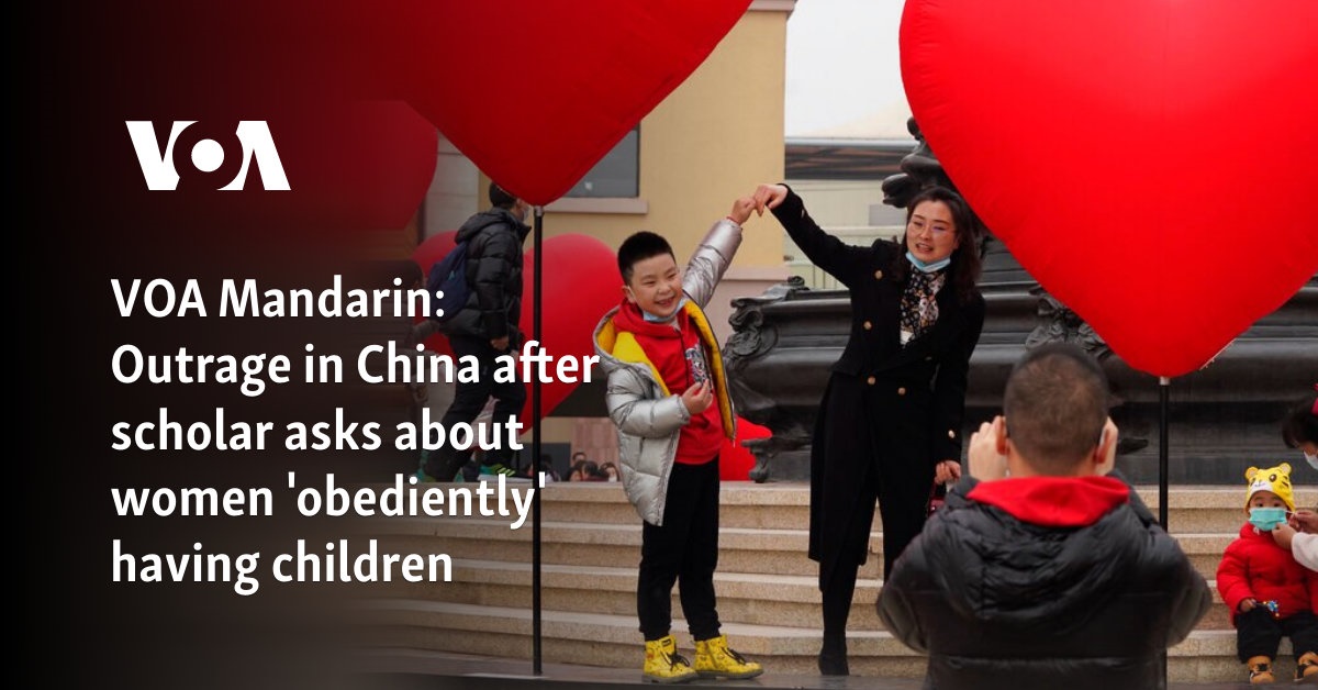 Outrage in China after scholar asks about women 'obediently' having children