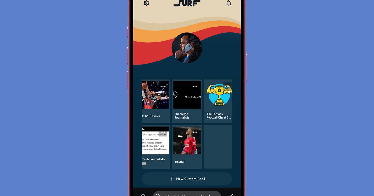 A screenshot of the Surf app running on an iPhone.