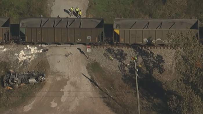 Train crashes into propane truck near US 290 in northwest Harris County; 2 injured