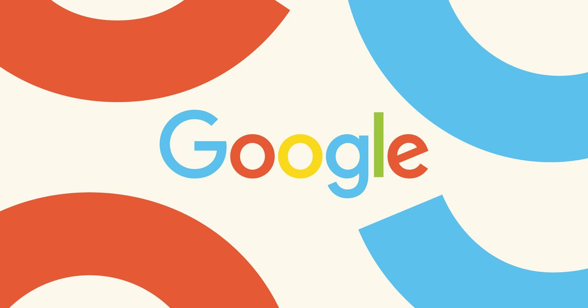 Google logo with colorful shapes