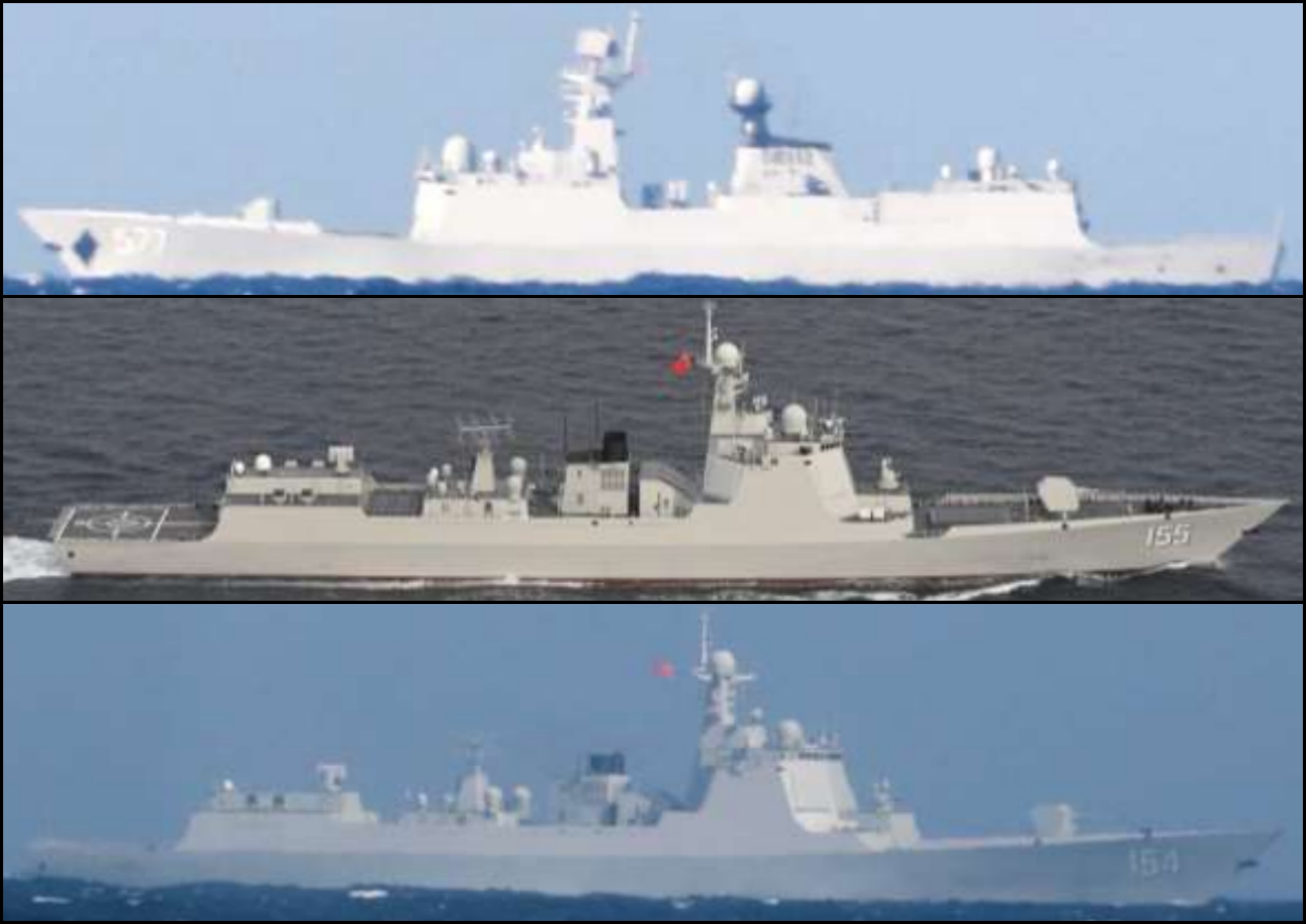 Chinese Warships Transit near Japan