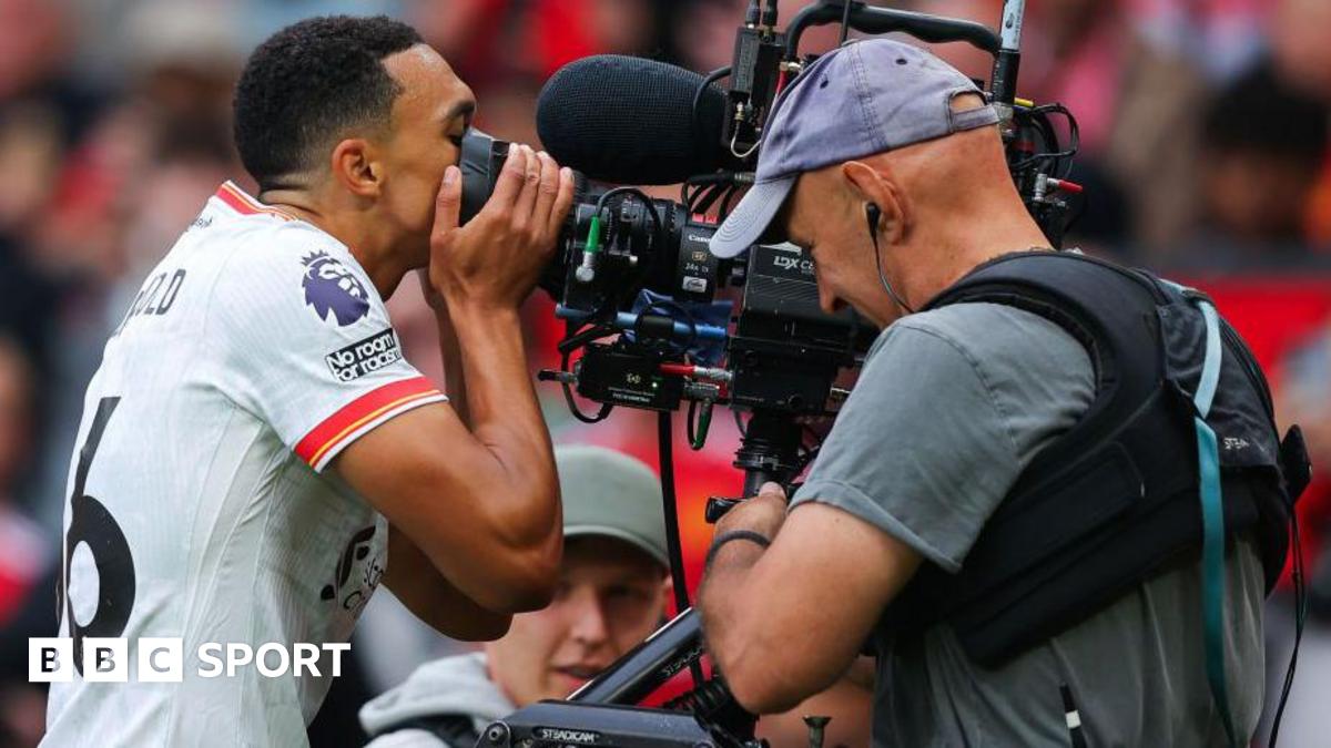 Trent Alexander-Arnold kisses a camera