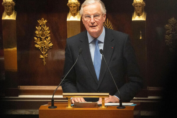 French Prime Minister Michel Barnier resigning after parliament's no-confidence vote