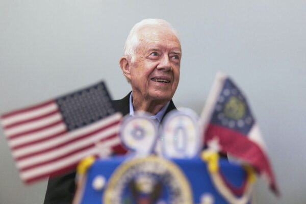 Flags will be flown at half-staff until January 28, 2025, to honor former U.S. President Jimmy Carter. (AP Photo/Branden Camp, File)