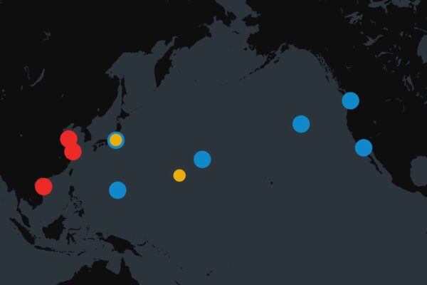 Map Shows US and China's Aircraft Carriers in Pacific This Week