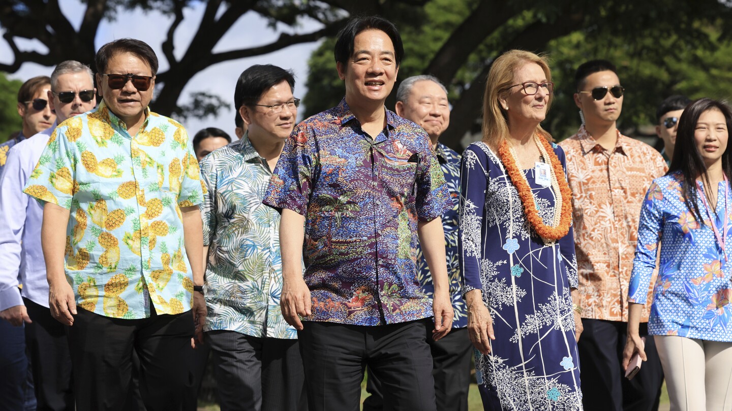 Taiwan's president meets Hawaii's governor and members of Congress in a visit condemned by China