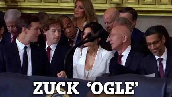 Mark Zuckerberg caught ‘liking’ photo of Jeff Bezos’ partner Lauren Sanchez on Insta after ‘ogling’ her at inauguration