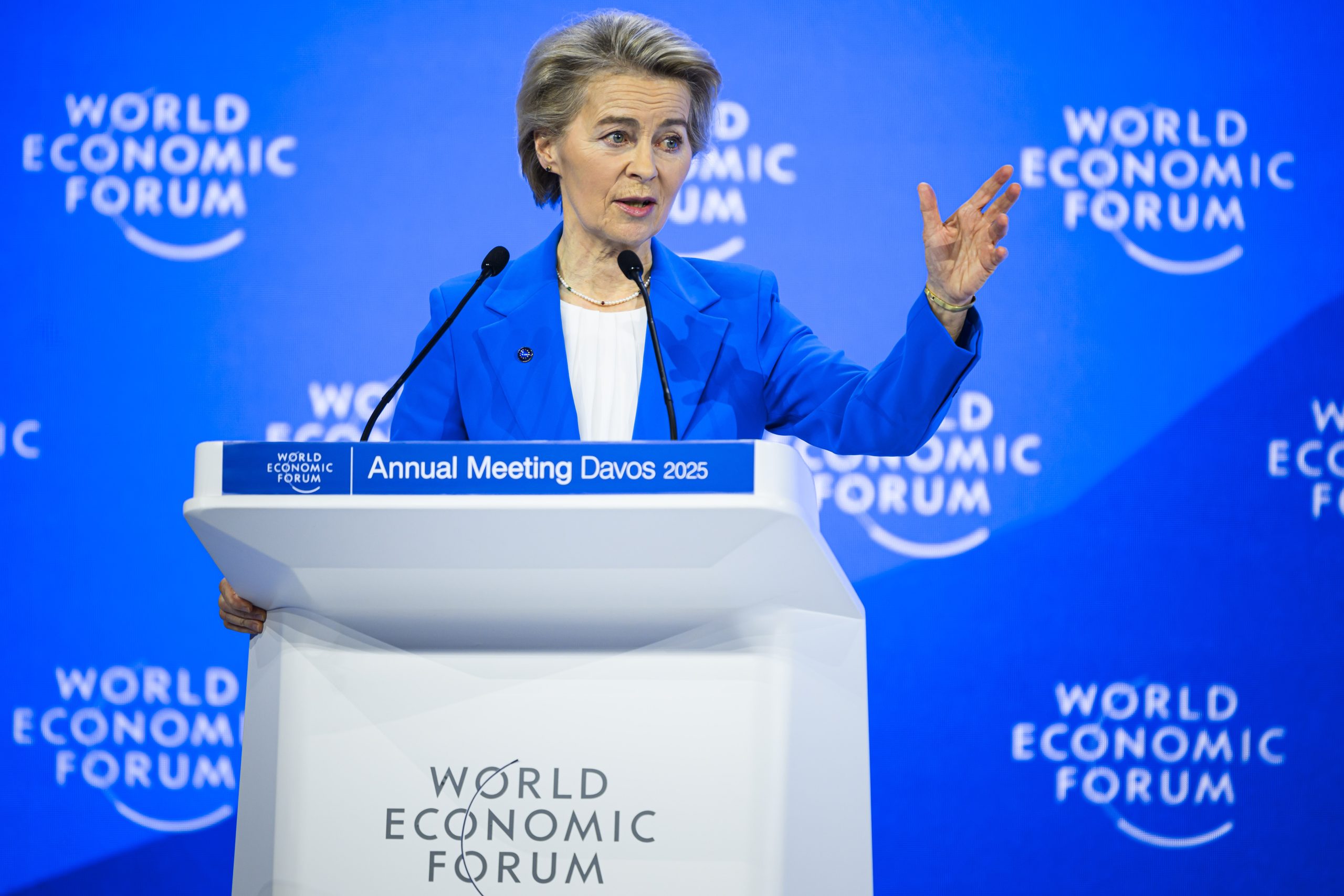 Von der Leyen takes aim at China and signals to Trump in cautious Davos speech