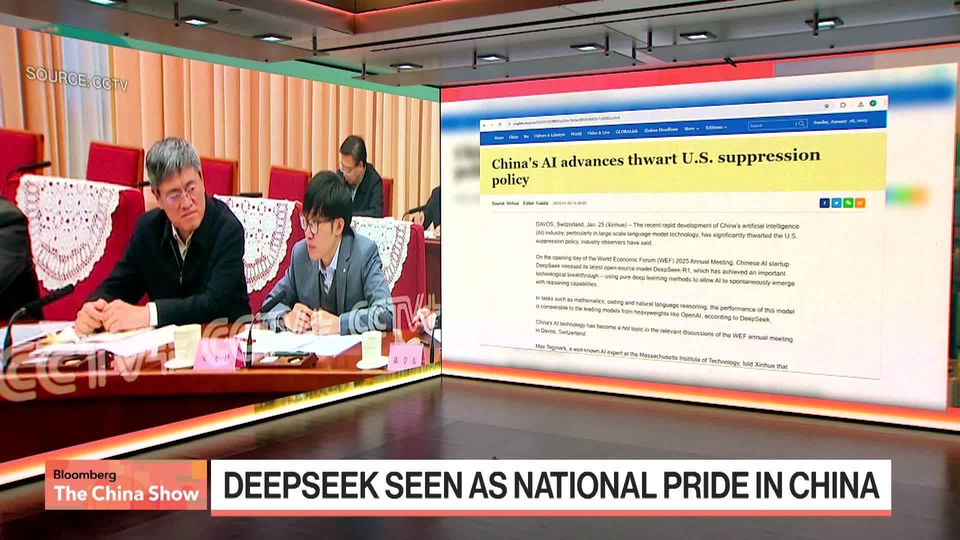 Watch China's DeepSeek Showcases Tech Advance Despite US Curbs