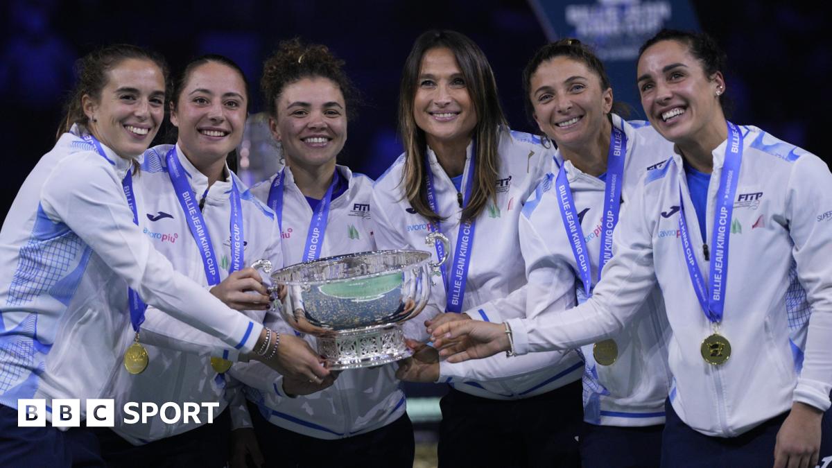 Italy celebrate winning the 2024 Billie Jean King Cup