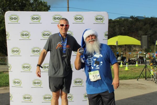 For The Love of Go directs several Hays County races throughout the year such as the Blue Santa's Dam 5 Miler and 5K. (Courtesy For The Love of Go)