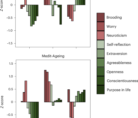 Psychological profiles associated with mental, cognitive and brain health in middle-aged and older adults