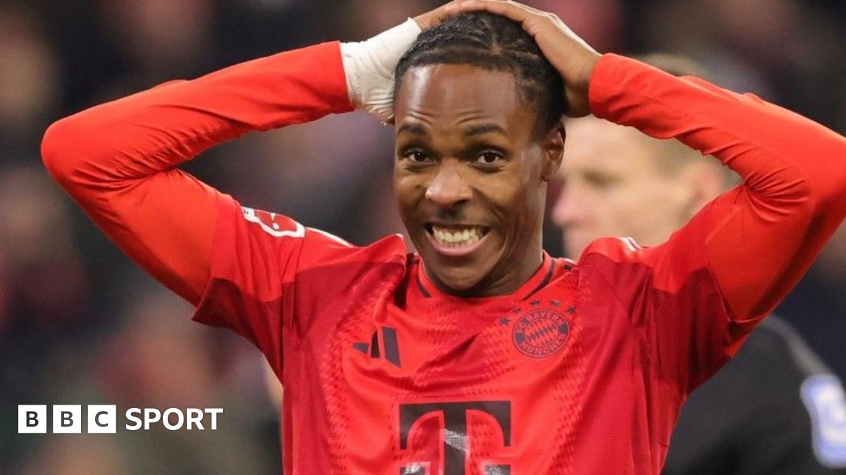 Bayern winger Mathys Tel arriving for a match against Stuttgart