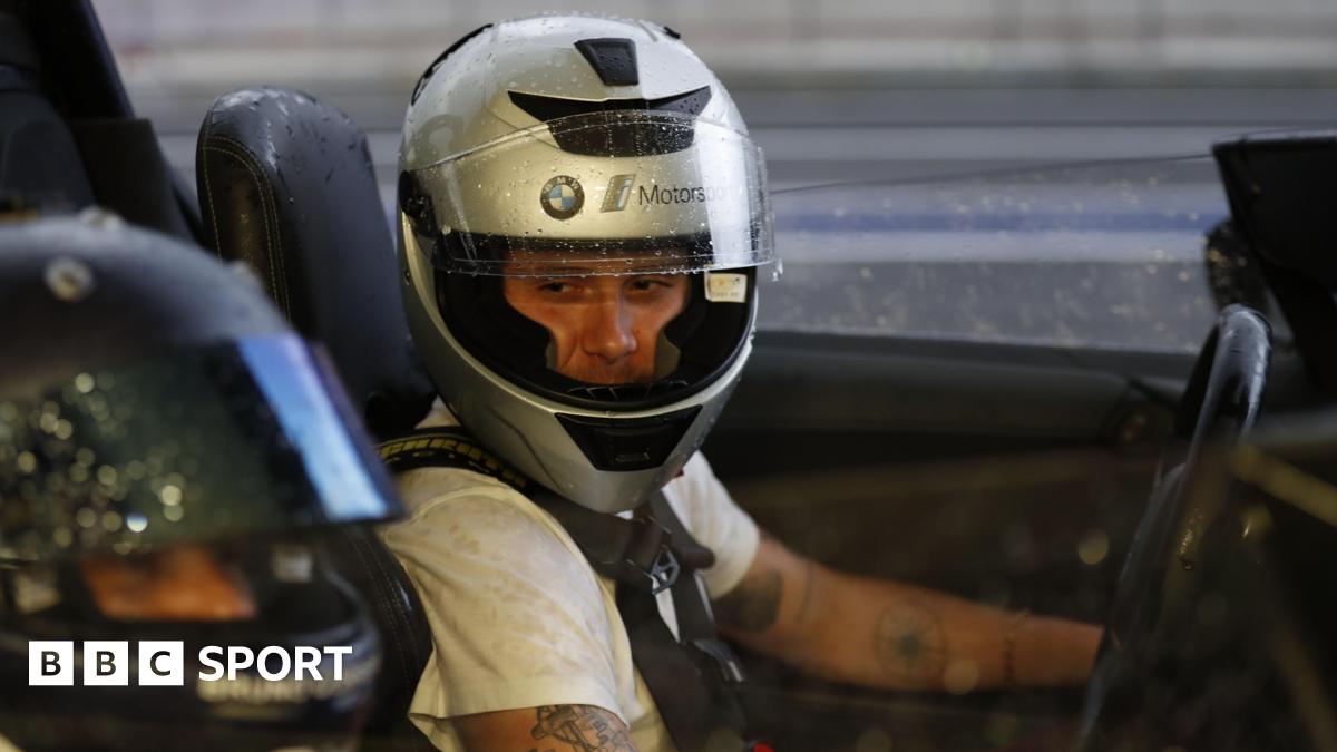 Brooklyn Beckham behind the wheel of a Formula E car at the Mexico E-Prix in 2020