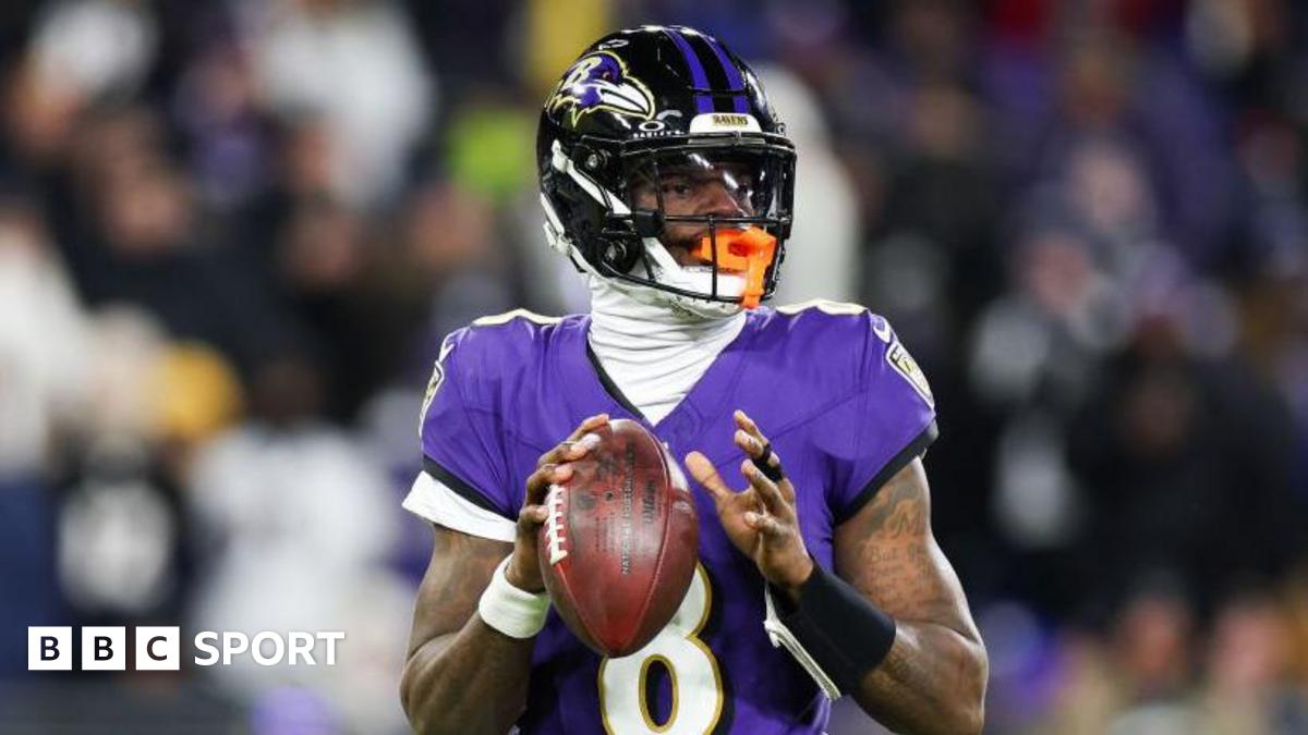 Lamar Jackson of the Baltimore Ravens in action