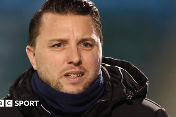 Mark Bonner on the touchline
