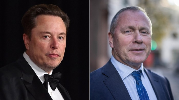 Composite images of Elon Musk and Nicolai Tangen