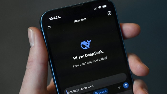 DeepSeek app on a mobile phone