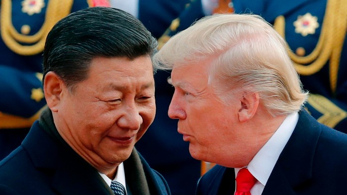 Xi Jinping and Donald Trump at a meeting in Beijing