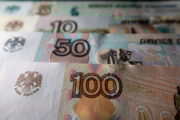 Russian ruble notes