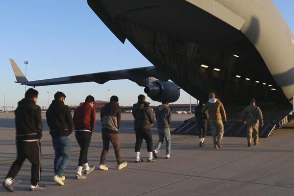 Trump begins flying undocumented immigrants out of U.S. aboard using military cargo planes