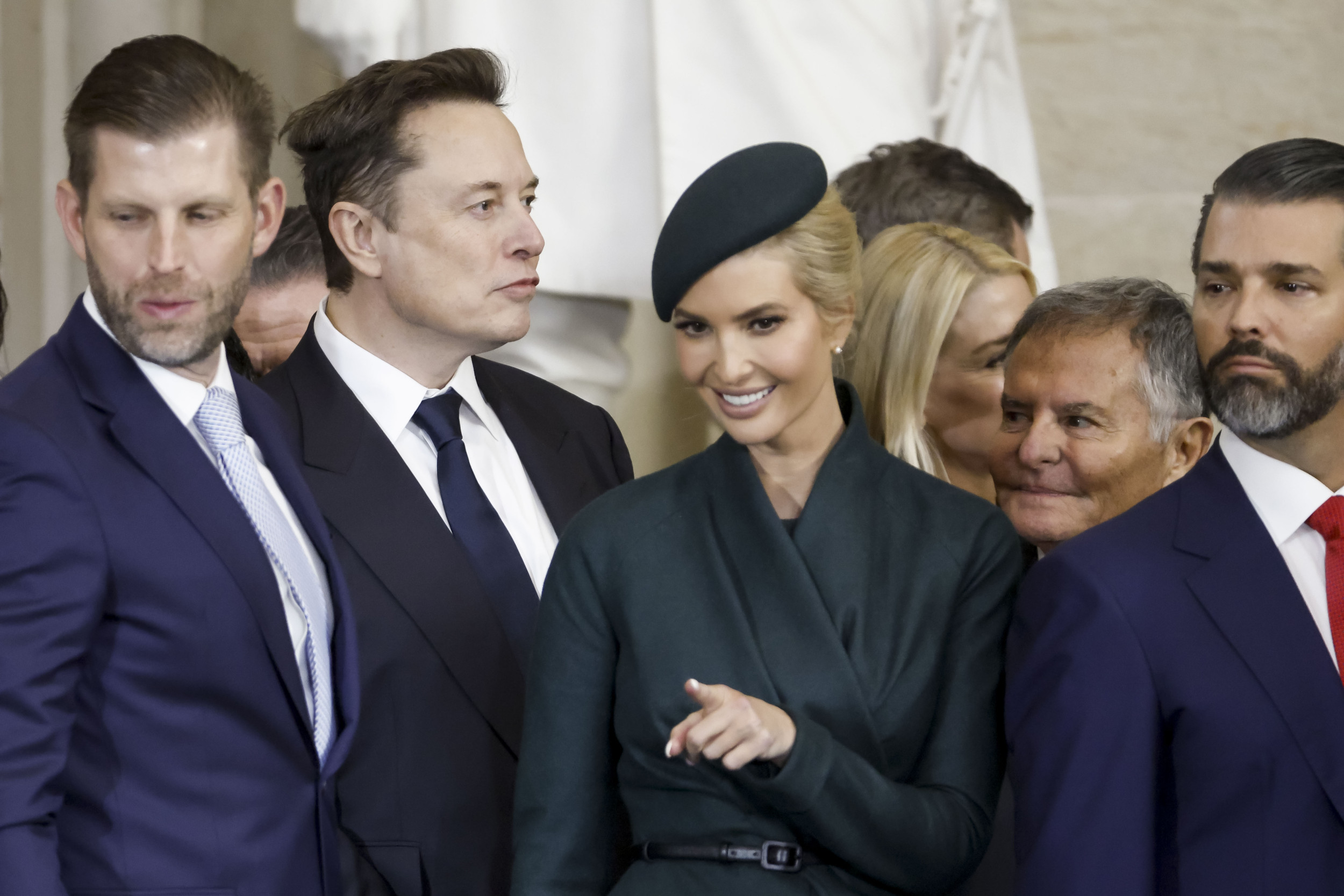 trump family and elon musk inauguration