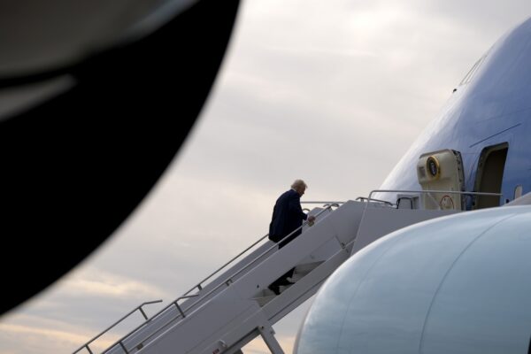 Trump's Q&A on Air Force One goes from the plane's color to TikTok and Canada : NPR