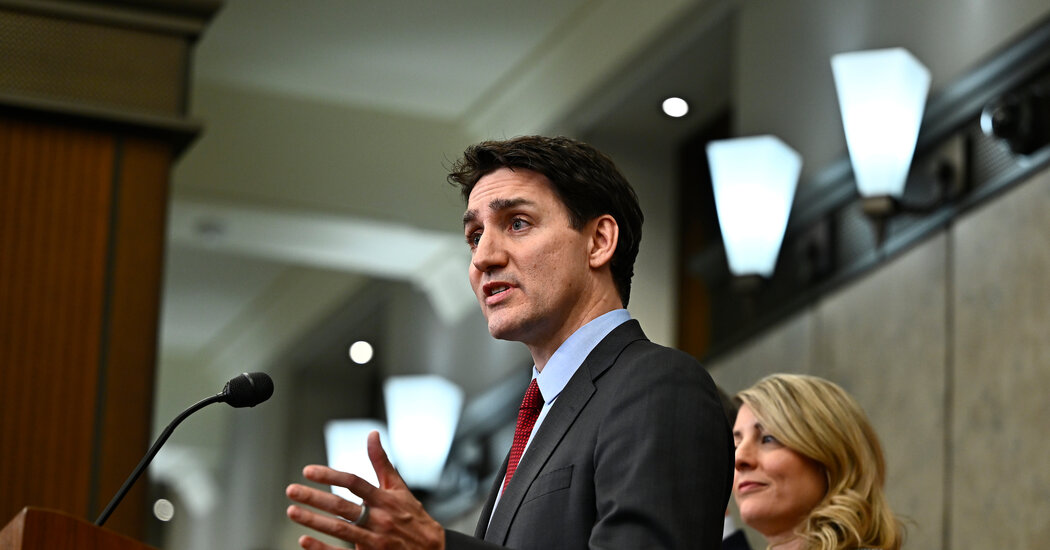 Trudeau Details Canada’s Retaliation Plans in Emotional Rebuke of Trump Tariffs