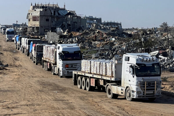 Aid agencies rush supplies into Gaza as fragile cease-fire holds for now.