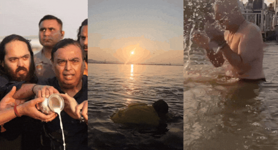 Watch: From Ambanis to Coldplay's Chris Martin, celebrities who took holy dip at Maha Kumbh | India News