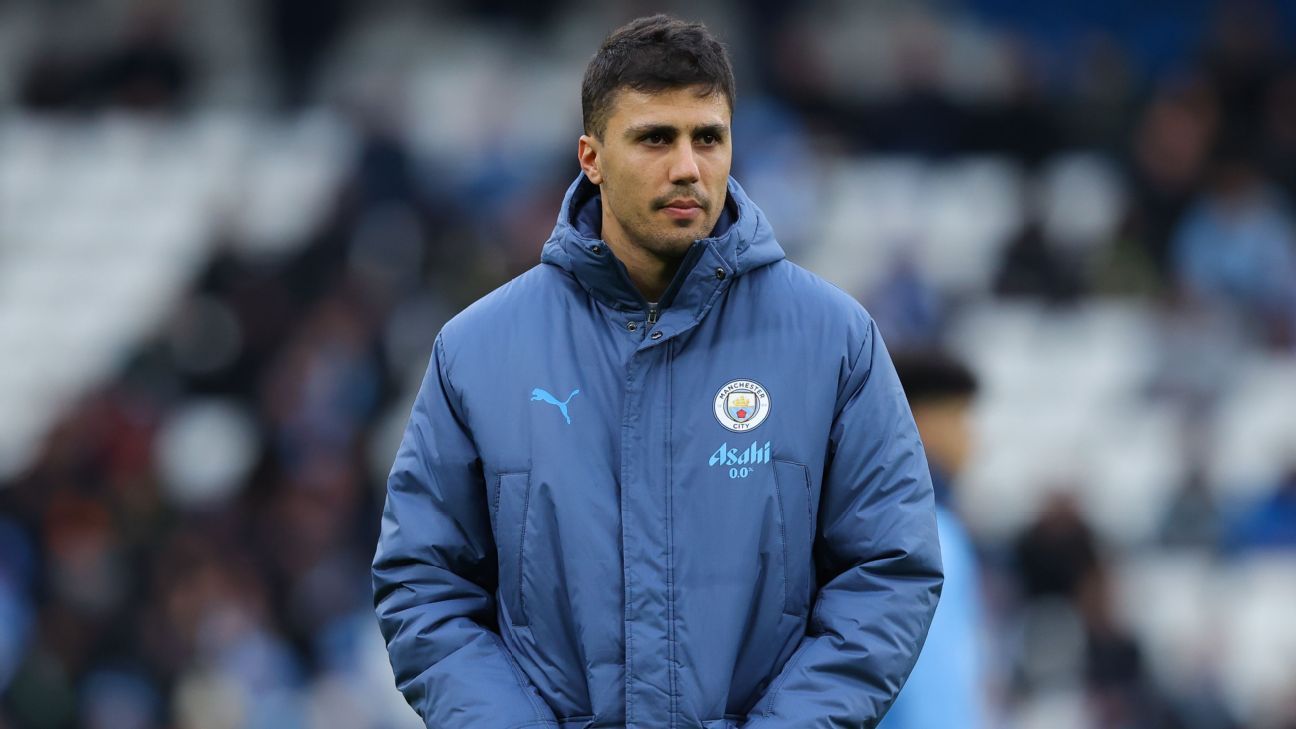 Man City's Rodri returns to individual training after ACL injury