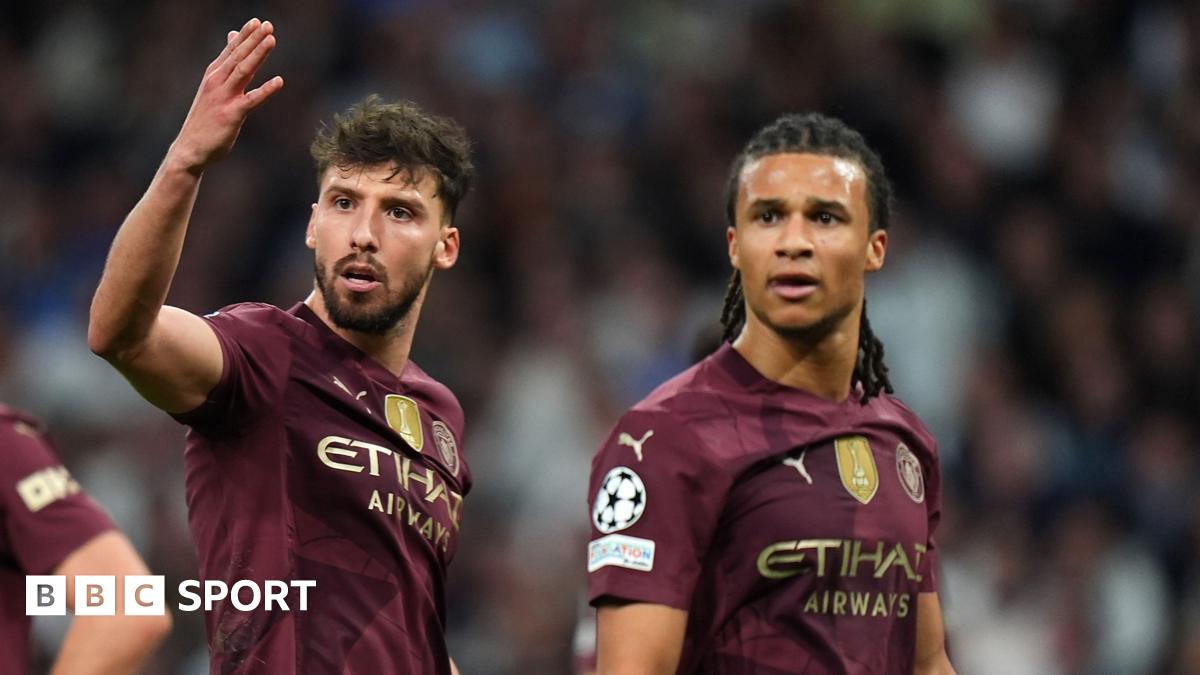 Manchester City defender Abdukodir Khusanov shows his frustration during the Champions League defeat to Real Madrid at The Bernabeu